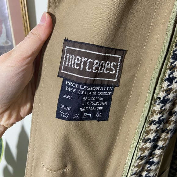 Vintage Mercedes Khaki/Tan Mid-Length Trench Coat - Picture 15 of 15